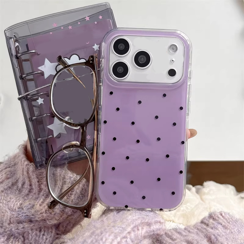 Phone Cases Cool Girl - Koreanische Ins Girl Einfache Lila Polka