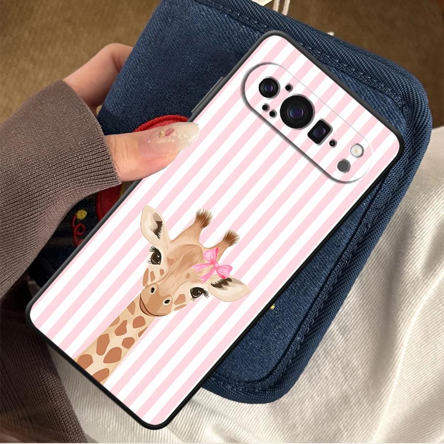 Phone Cases Pixel 10 Pro - Cartoon Giraffe Funda Handyhülle für Google