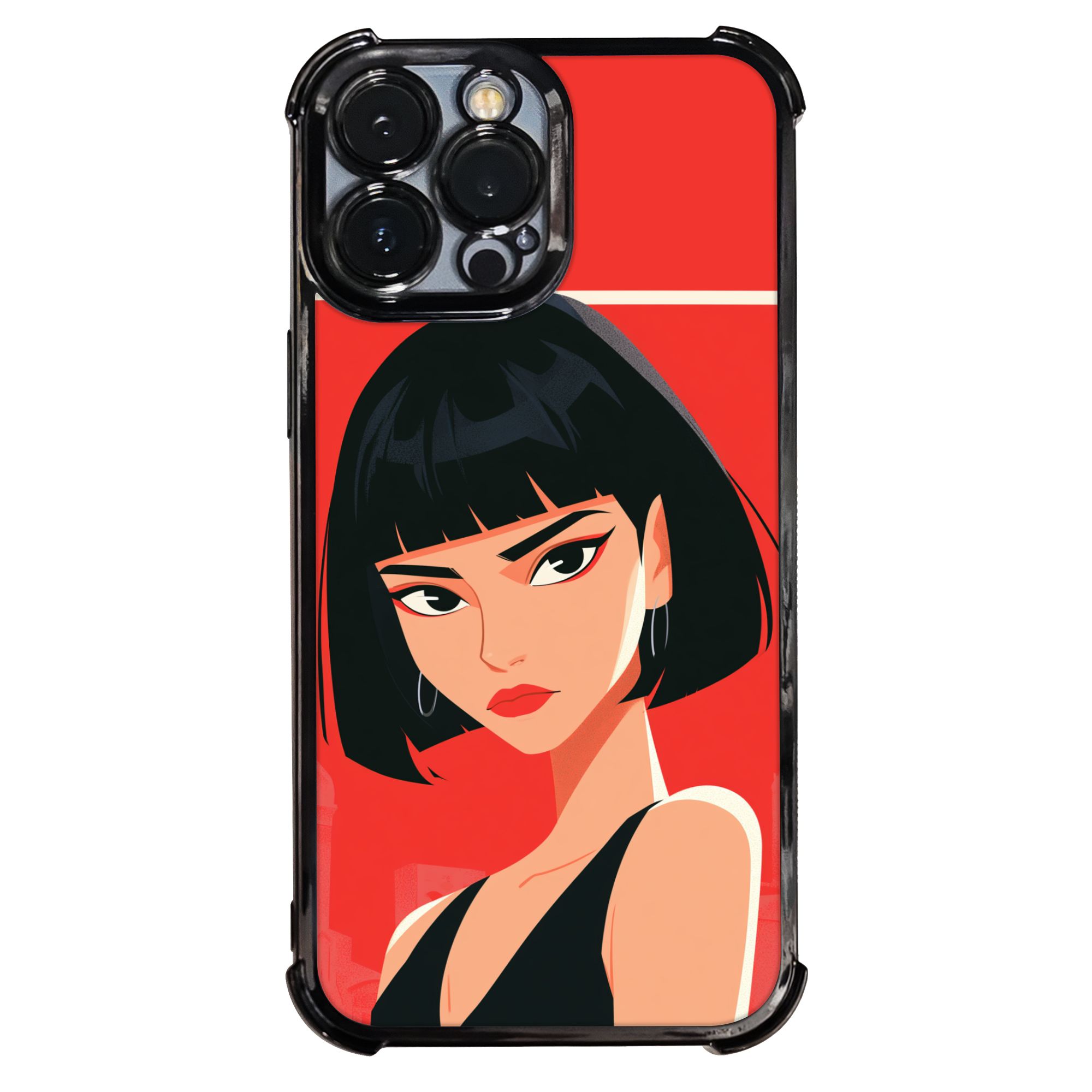 Phone Cases Cool Girl - Neuer stoßfester Anime-Schutzhüllen-Bumper mit coolem Mädchenporträt