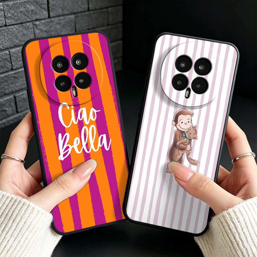 Phone Cases Orange - Orange Gestreifte Minimalistische Handyhülle für Honor