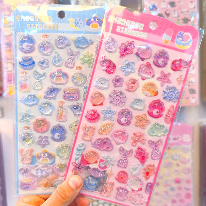Phone Cases For Boys - Ozean 3D Relief Muscheln 3D Kristall-Aufkleber
