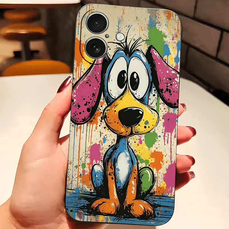 Phone Cases For Iphone 11 - Graffiti-Farbige Welpen-TPU-Handyhülle für iPhone 17 16