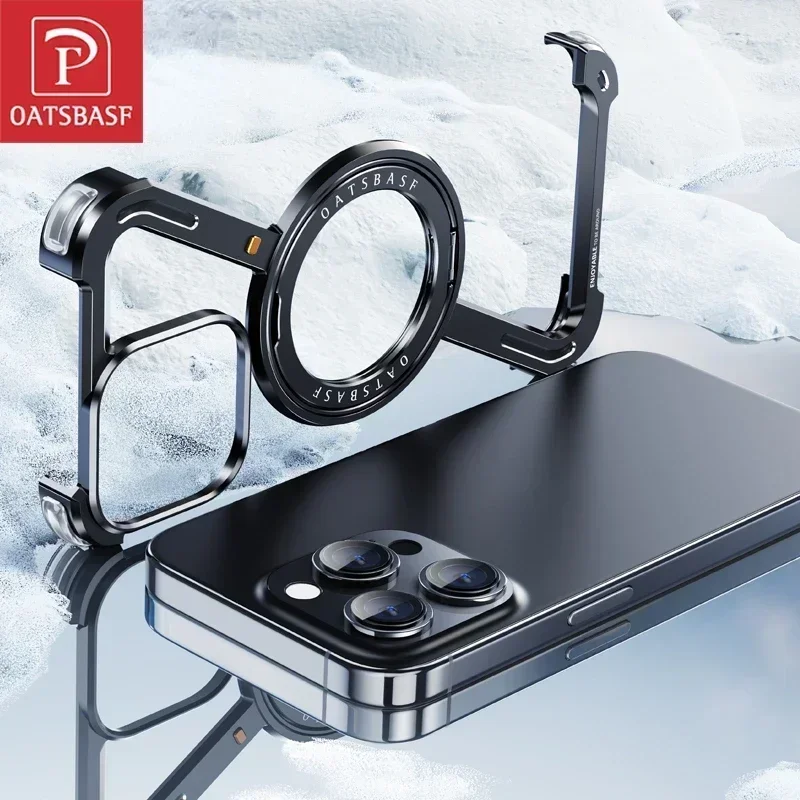 Phone Cases Nyc - Oatsbasf Z-förmige Magsafe-Handyhülle aus Metall für