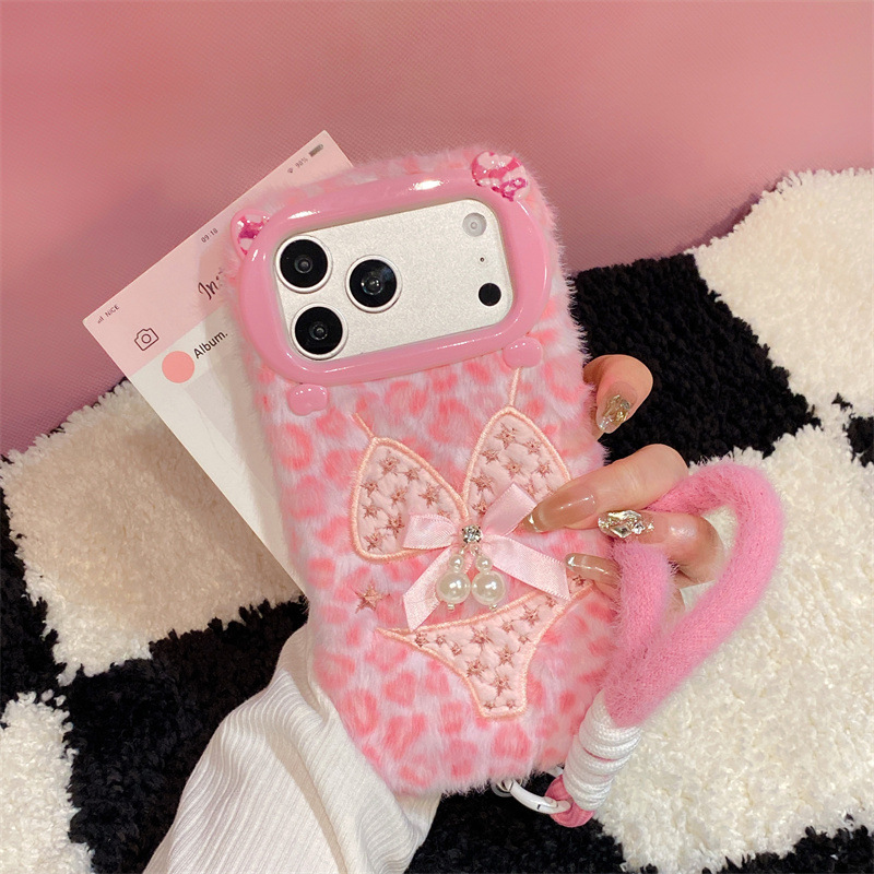 Phone Cases For Iphone 11 - Luxuriöse Leopardenmuster-Plüsch-Handyhülle für iPhone 17 Air