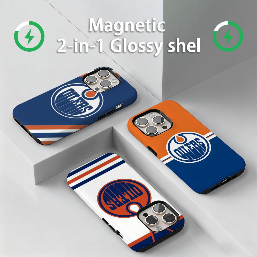 Phone Cases Edmonton - Edmonton Oilers Handyhülle Magnetisch 2-in-1 Glänzende