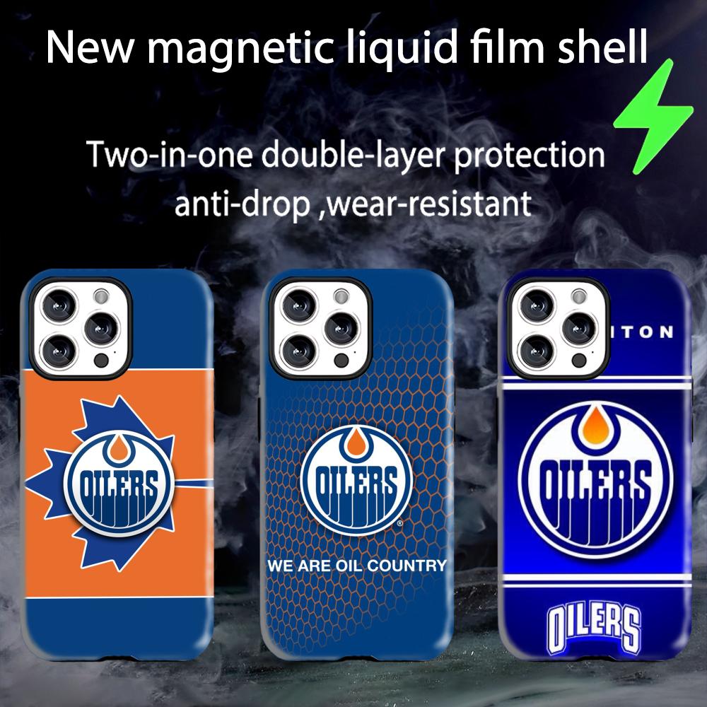 Phone Cases Edmonton - Edmonton Oilers Handyhülle Magnetisch 2-in-1 Glänzende