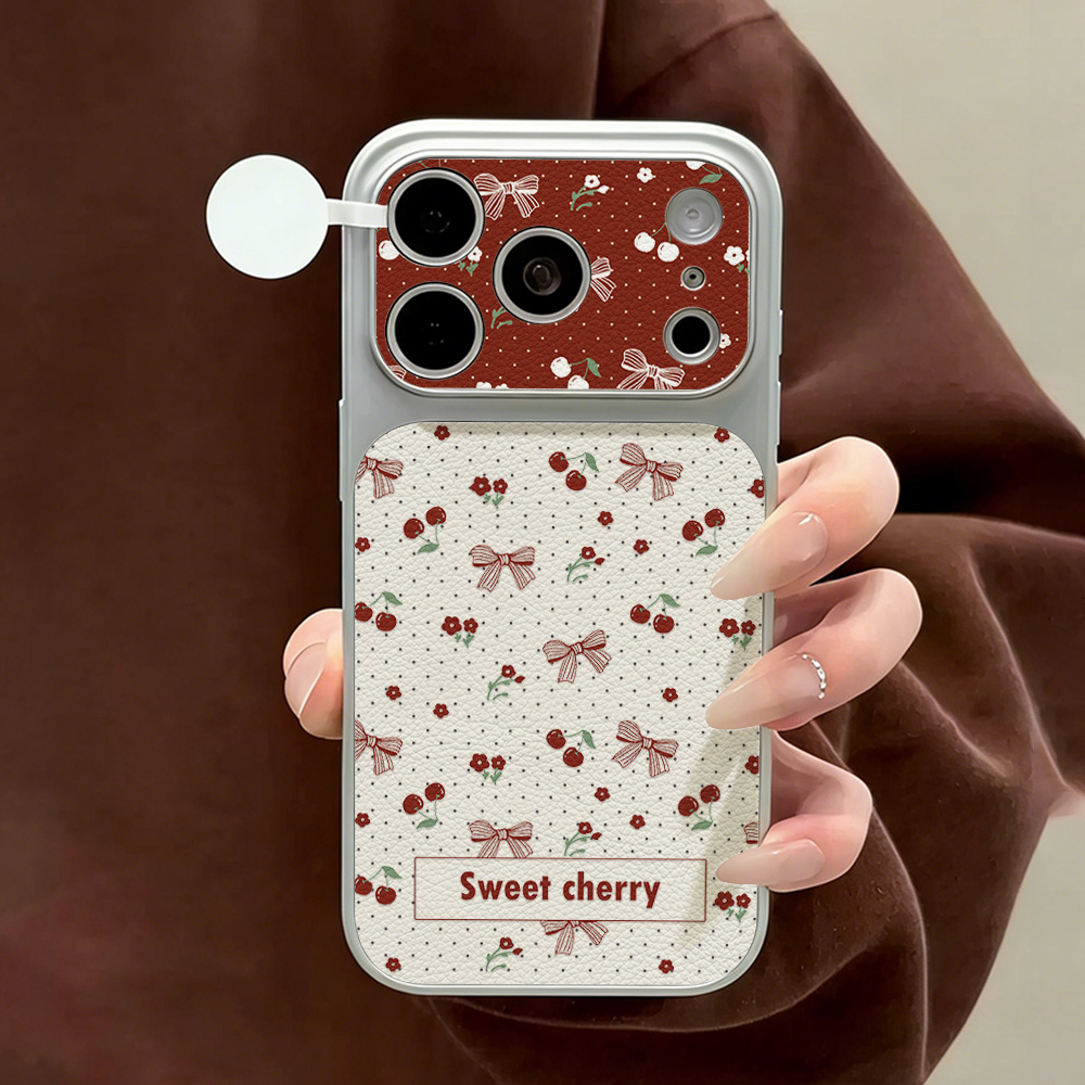 Phone Cases Cute Iphone 13 - Süße Kirschblüten-Leder-Handyhülle für iPhone 12 14