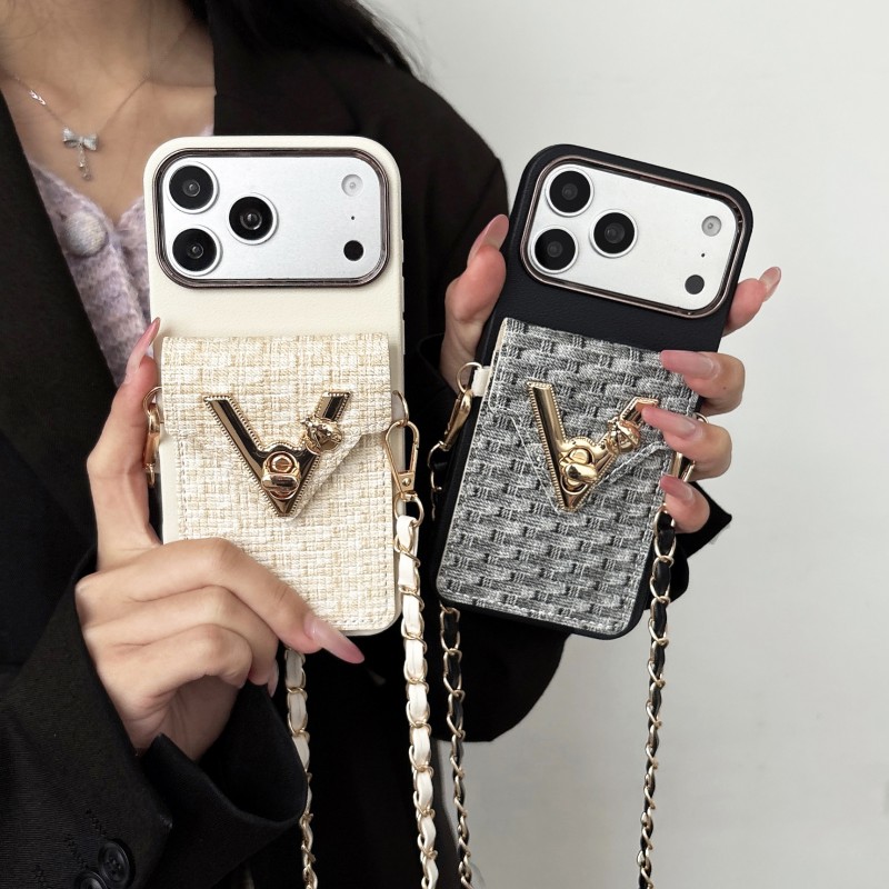 Phone Cases Louis Vuitton - Brieftaschen-Schutzhülle mit Umhängeband für iPhone 17