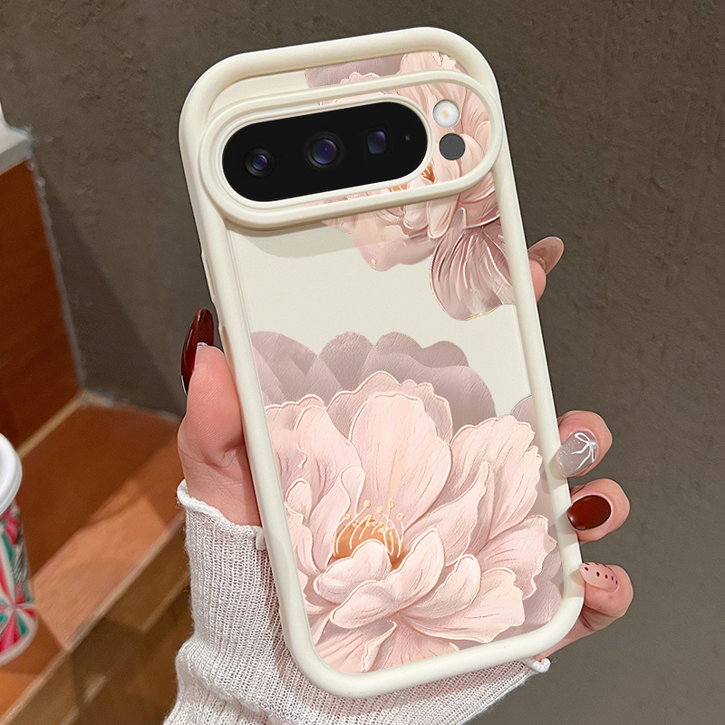 Phone Cases Pixel 10 Pro - Rosa Blumenmuster Weiche TPU-Handyhülle für Google
