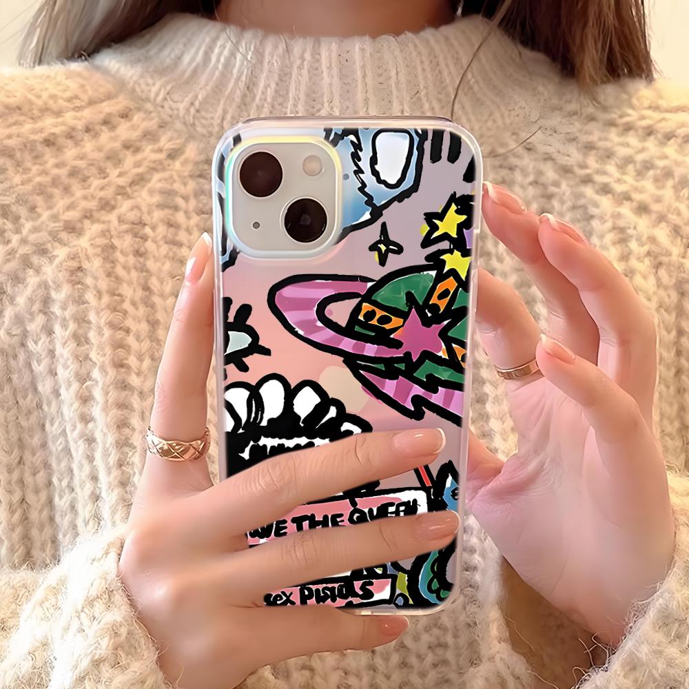 Phone Cases Brands - Luxus-Marken-Handyhülle mit Laser-Farbverlauf für iPhone 17
