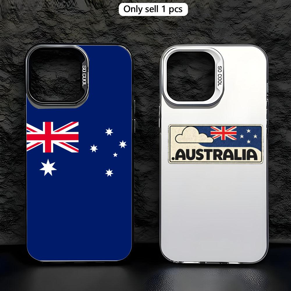 Phone Cases Australia - Sportliche Australien-Flagge Fußball Handyhülle Transparente TPU