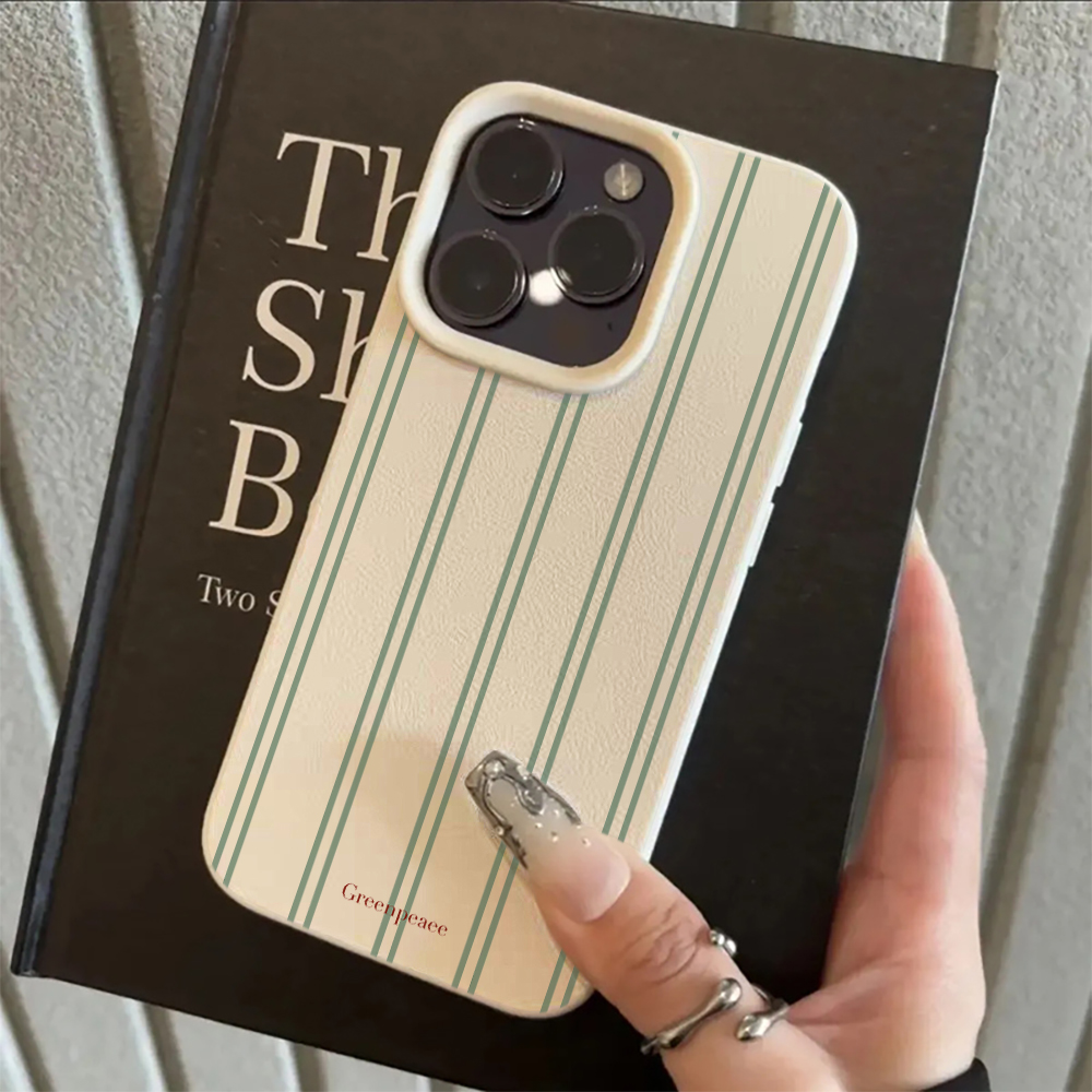 Phone Cases Australia - Grüner Streifendruck Sommer-Handyhülle für iPhone 16