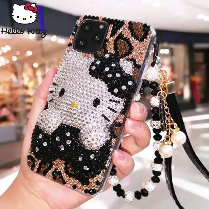 Phone Cases Cool Girl - Y2K Hello Kitty iPhone Strass-Handyhülle Kawaii