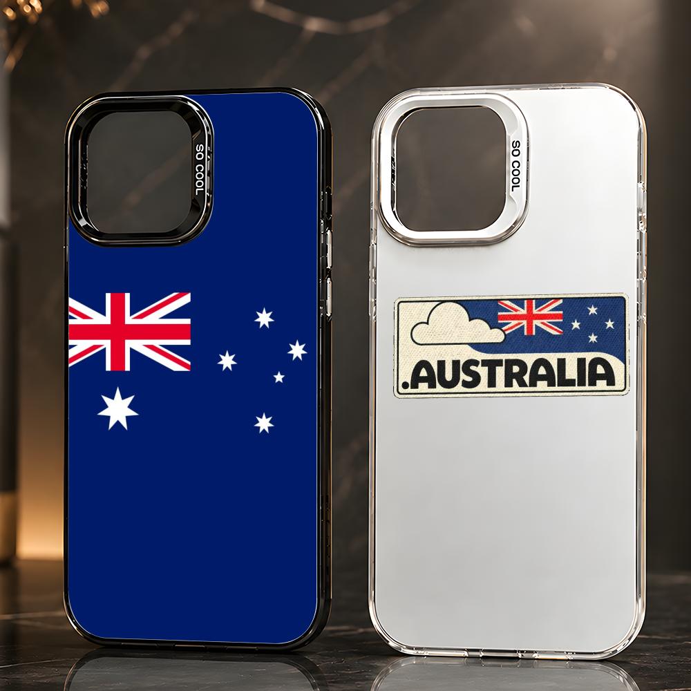 Phone Cases Australia - Sportliche Australien-Flagge Football Handyhülle Schillernde TPU