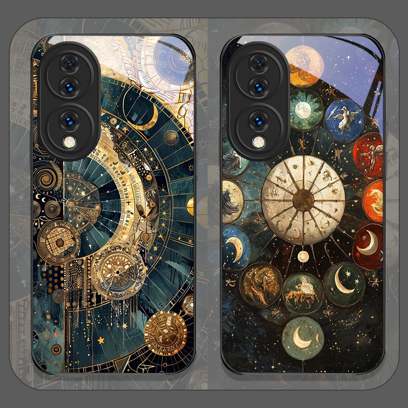 Phone Cases Honor - Stilvolle Sterne Mond Konstellationen Muster gehärtetes