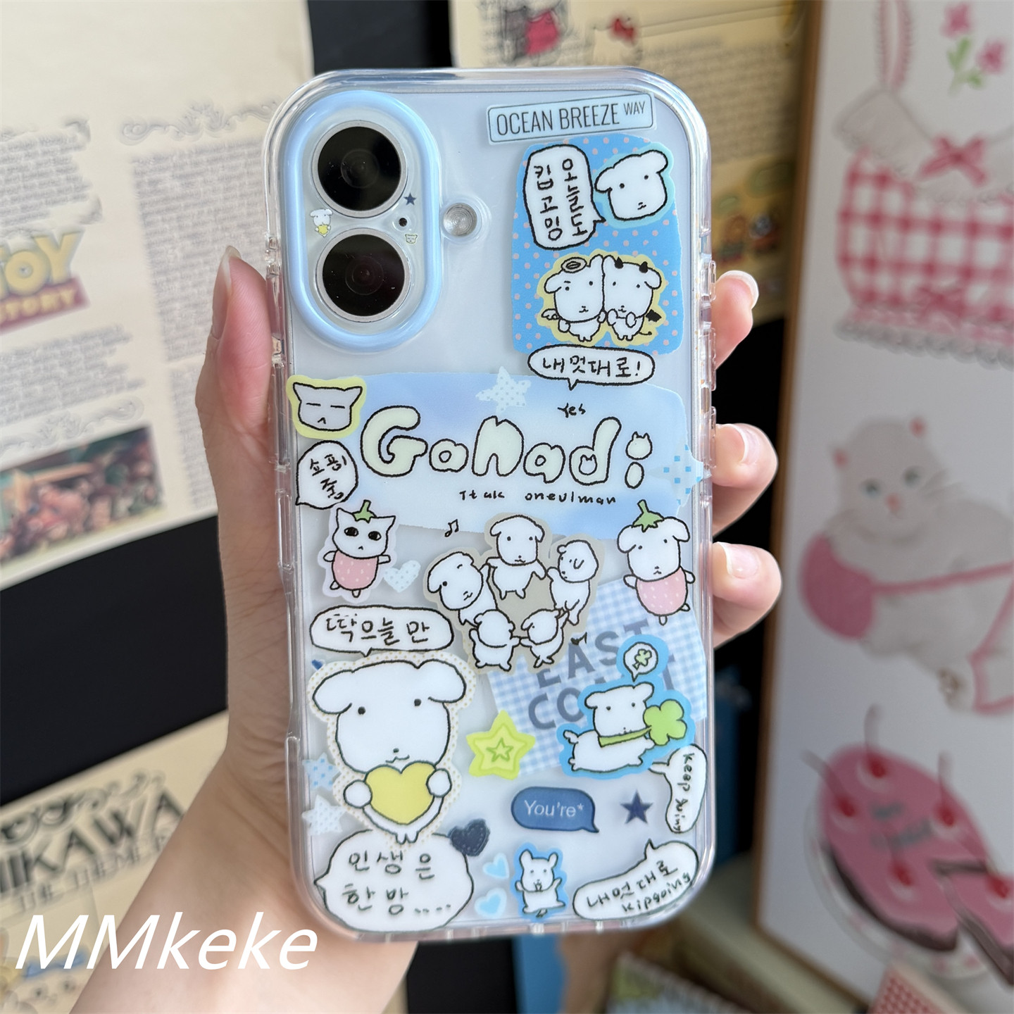 Korea Ins Big Head Puppy Line  – Phone Cases Cool Girl Bewertung und Preis