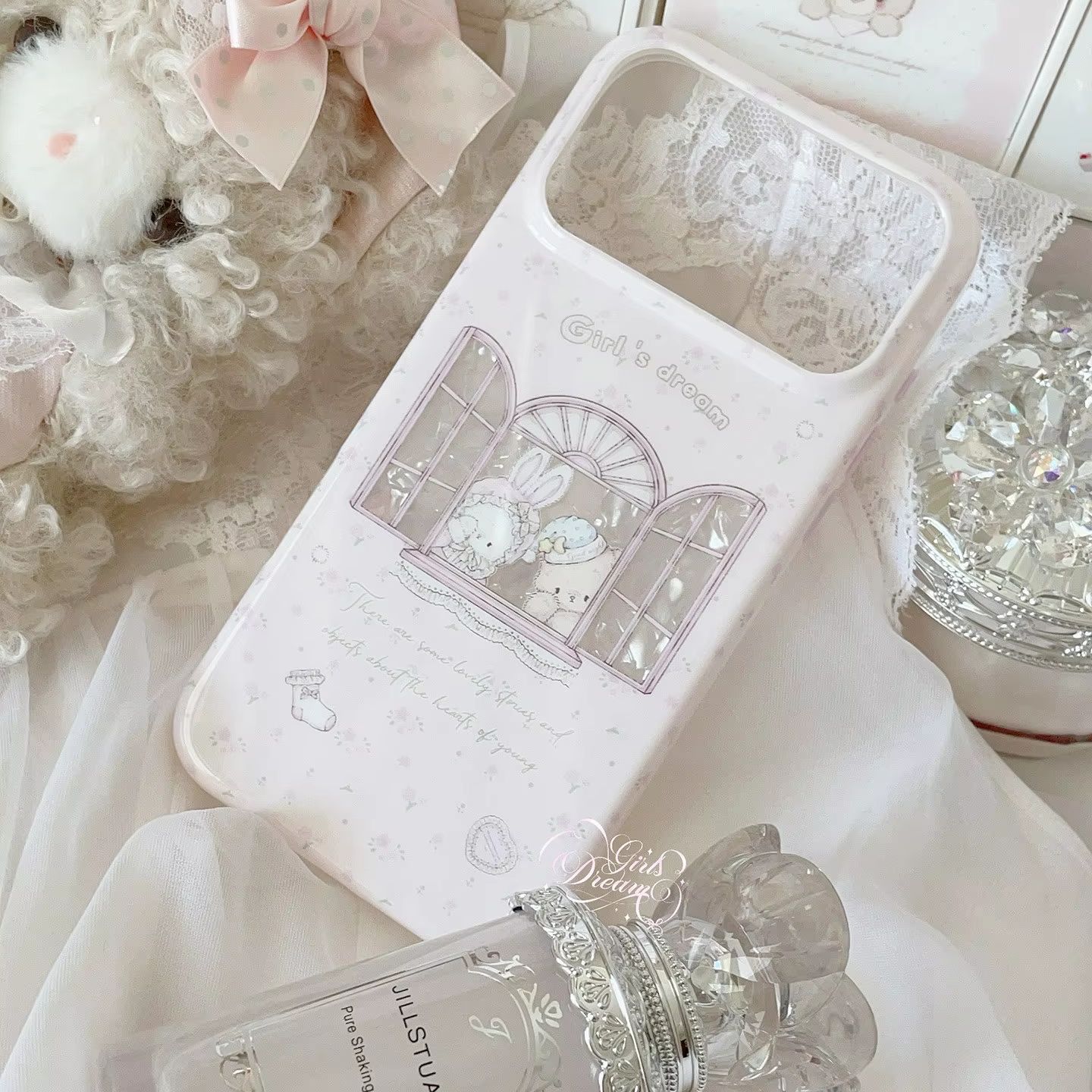 Kawaii Bunny Bear Floral Pink  – Phone Cases Cool Girl Bewertung und Preis