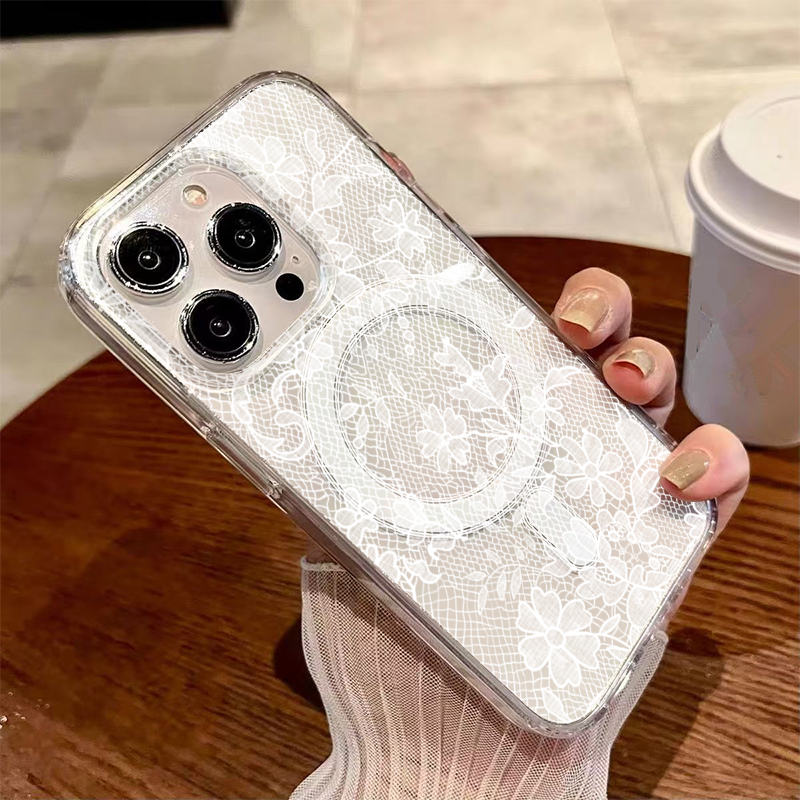 Romantische weiße Spitze Blume – Phone Cases Classy Bewertung und Preis