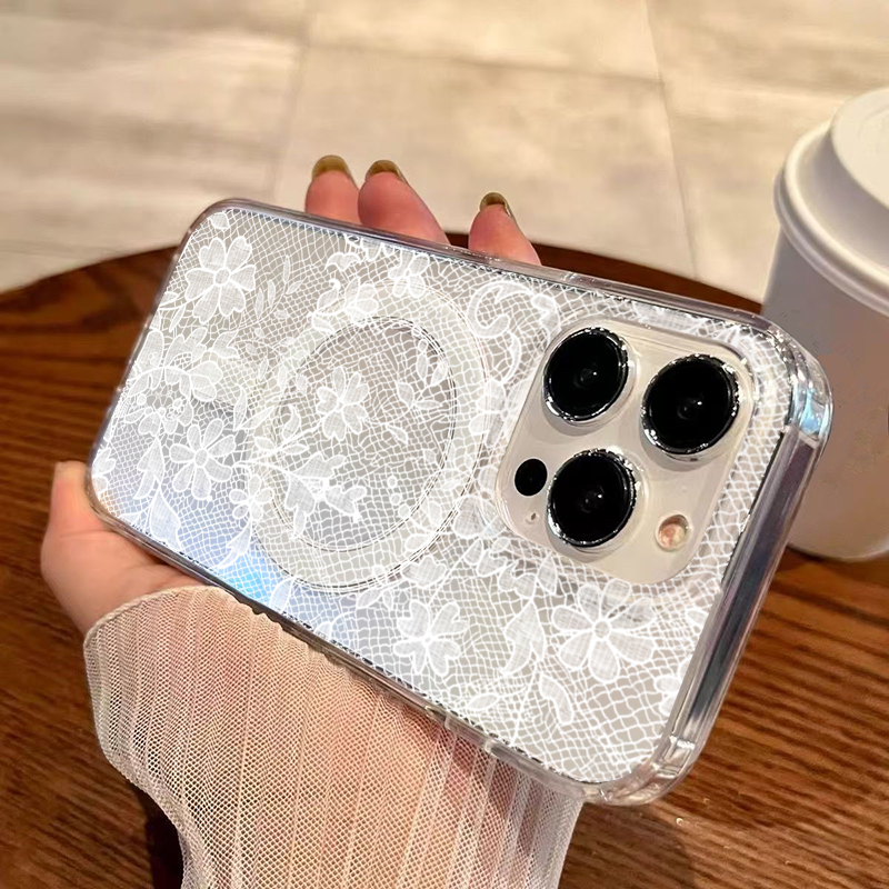 Romantische weiße Spitze Blume – Phone Cases Classy Bewertung und Preis