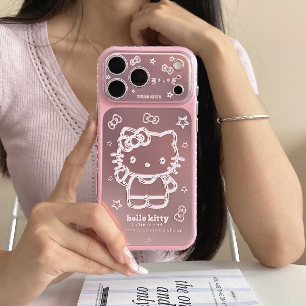 Niedliche Cartoon Rosa Silbern – Phone Cases That Cover The Camera Bewertung und Preis
