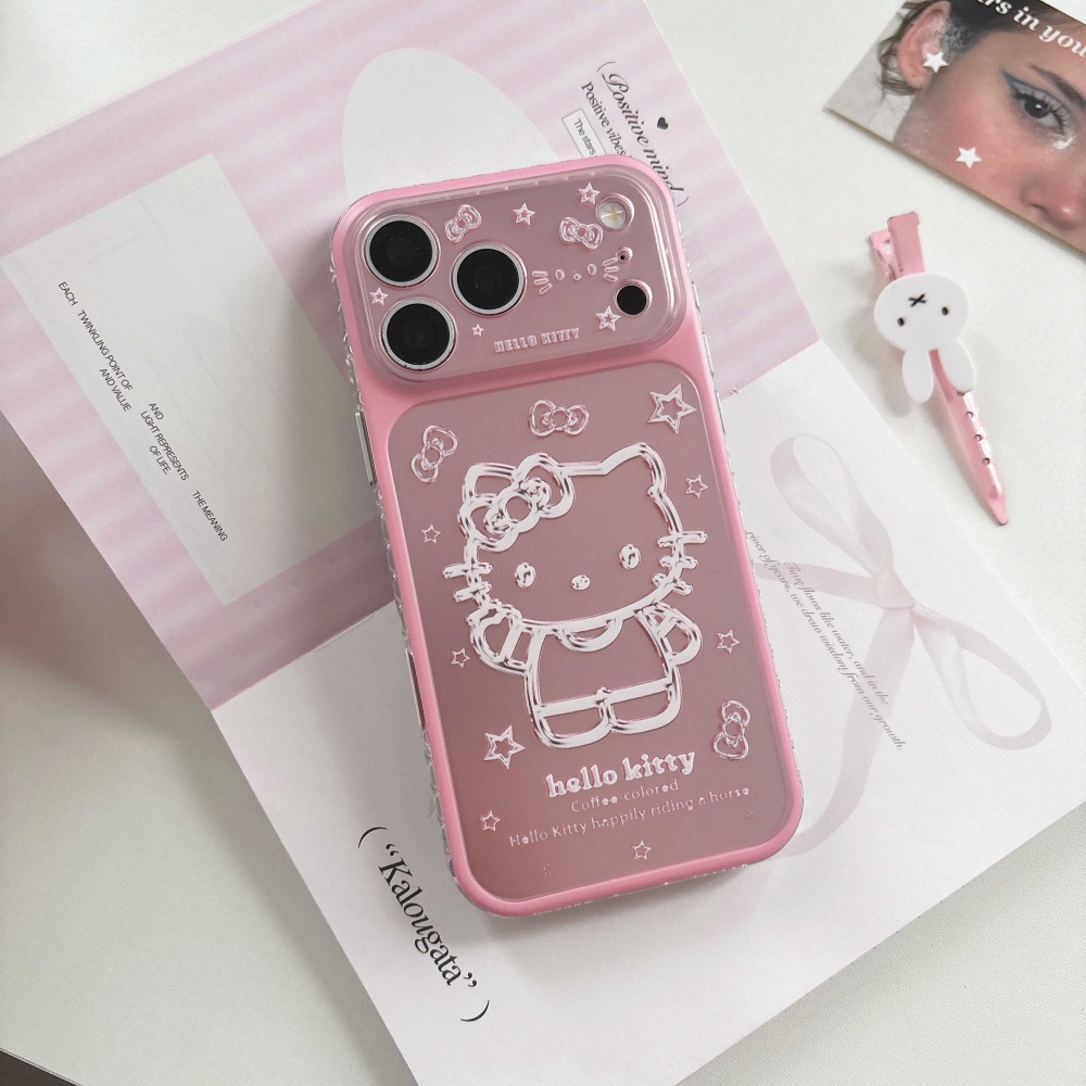 Niedliche Cartoon Rosa Silbern – Phone Cases That Cover The Camera Bewertung und Preis