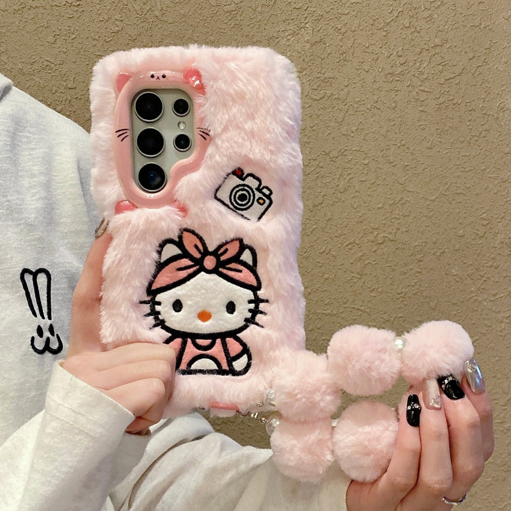 Süße 3D-Kamera-Plüsch-KT-Telef – Phone Cases That Cover The Camera Bewertung und Preis