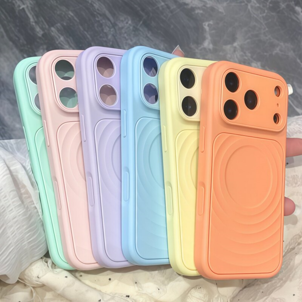 Luxuriöse Wellenmuster-Handyhü – Phone Cases That Cover The Camera Bewertung und Preis