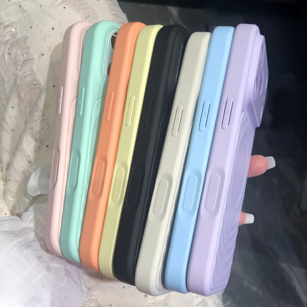 Luxuriöse Wellenmuster-Handyhü – Phone Cases That Cover The Camera Bewertung und Preis